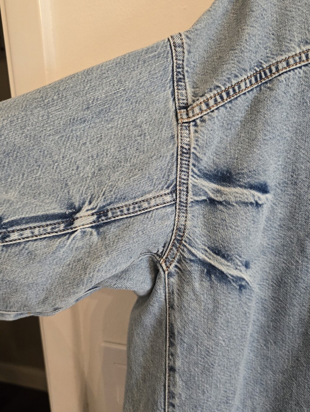 Anthropologie Pilcro Long Denim Oversized Duster Long Jacket - Picture 9 of 13